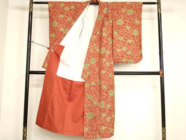 平和屋着物∵女の子 十三参り 子供 祝着 草花文 逸品 AABI2842ja