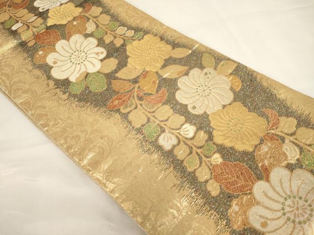 平和屋着物∵女の子 子供 全通柄袋帯 辻が花 金糸 逸品 AABI2918ja