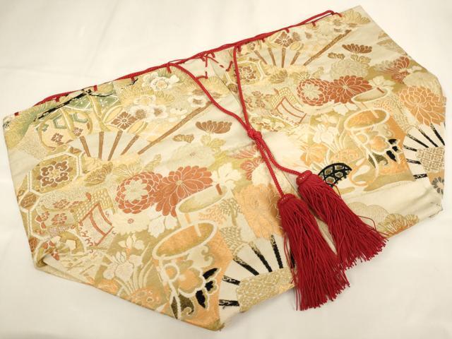 平和屋本店▼仏具入れ 巾着型 金襴 法衣 寺院 仏具 仏教 僧侶 神職 装束 AABI2920ja