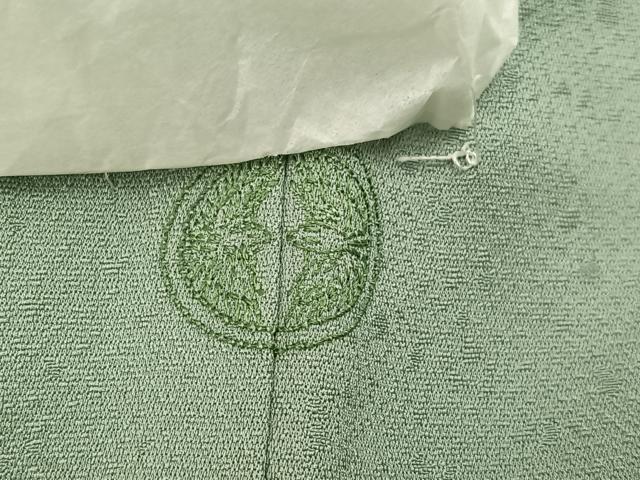 平和屋着物●本加賀友禅作家 柿本市郎 小紋 縫取 草花文 正絹 逸品 未使用 AABI2972ph