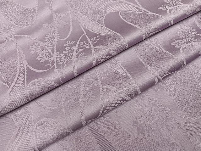 平和屋着物●上質な色無地 草花地紋 鳩羽鼠色 正絹 逸品 未使用 AABI2975ph