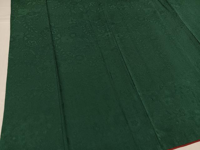 平和屋着物●上質な色無地 辻が花地紋 萌葱色 正絹 逸品 AABI2976ph