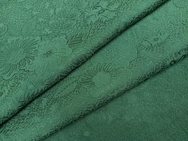 平和屋着物●上質な色無地 辻が花地紋 萌葱色 正絹 逸品 AABI2976ph