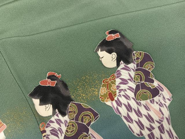 平和屋着物●十日町友禅作家 関口遼一 色留袖 女人文 暈し染め 金銀彩 正絹 逸品 AABI2997ph