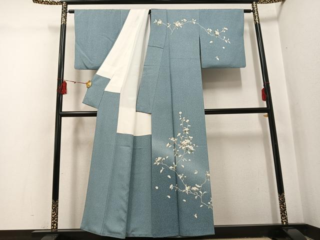 平和屋着物●訪問着 友禅 作家物 枝花文 暈し染め 正絹 逸品 AABI3030ph