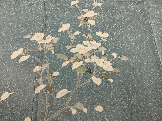 平和屋着物●訪問着 友禅 作家物 枝花文 暈し染め 正絹 逸品 AABI3030ph