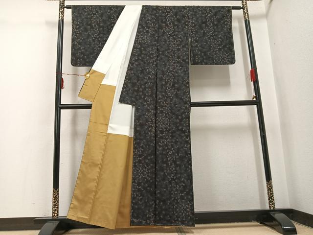 平和屋着物●本場大島紬 カタス7マルキ 夜桜 正絹 逸品 未使用 AABI3039ph