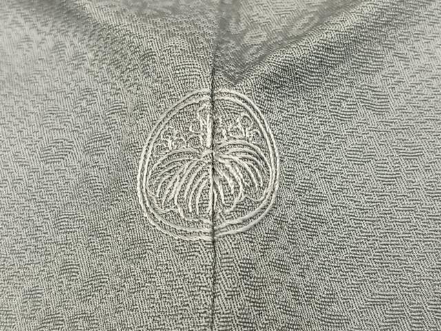 平和屋着物●上質な色無地 草花地紋 蕎麦切色 三越扱い 正絹 逸品 AABI3042ph