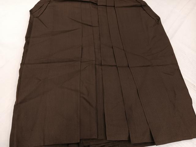 平和屋着物●男性 馬乗り袴 縞 正絹 逸品 AABI3050ph