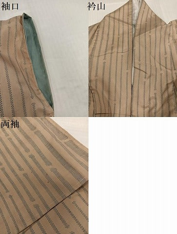 平和屋着物●本場大島紬 一元絣 竹縞 正絹 逸品 AABI3053ph
