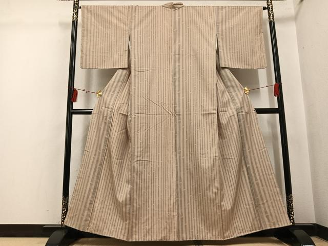 平和屋着物●本場大島紬 一元絣 竹縞 正絹 逸品 AABI3053ph