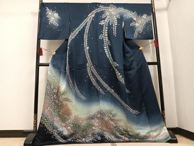 平和屋着物●訪問着 辻が花 暈し染め 金彩 正絹 逸品 AABI3064ph