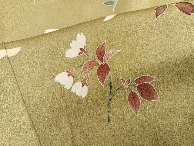 平和屋着物●訪問着 作家物 久祐 草花文 正絹 逸品 AABI3066ph