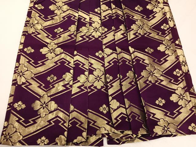 平和屋着物●男性 馬乗り袴 金襴袴 松皮菱花文 金糸 AABI3071ph