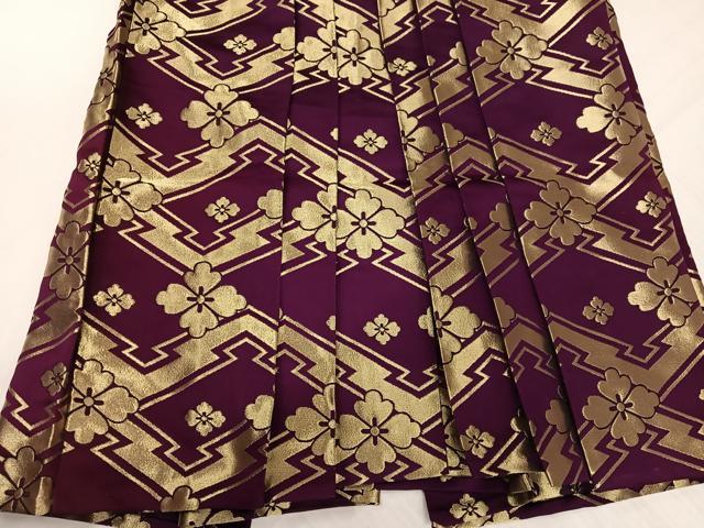 平和屋着物●男性 馬乗り袴 金襴袴 松皮菱花文 金糸 AABI3076ph
