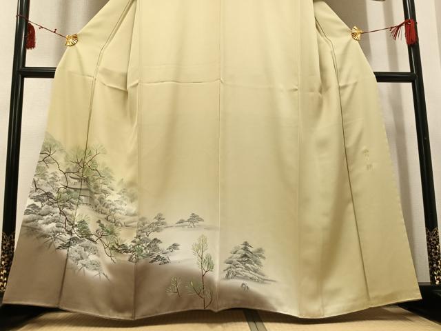 平和屋着物●訪問着 作家物 金閣寺 暈し染め 金彩 正絹 逸品 AABI3081ph