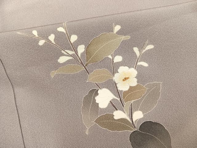 平和屋着物●本加賀友禅作家 南克治 訪問着 枝花文 暈し染め 正絹 逸品 AABI3093ph