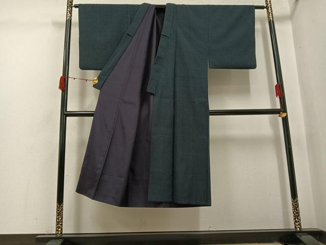 平和屋着物●男性 本塩沢 蚊絣 正絹 逸品 AABI3114ph
