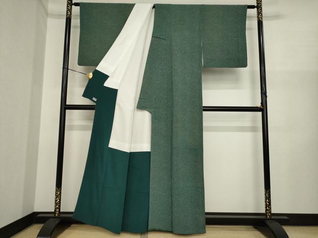 平和屋着物●上質な小紋 霞文 高島屋扱い 正絹 逸品 AABI3768ck