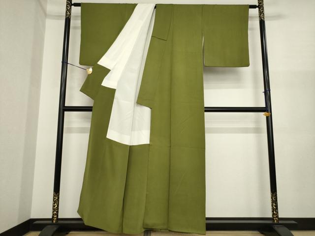 平和屋着物●上質な色無地 璃寛茶色 正絹 逸品 AABI3769ck