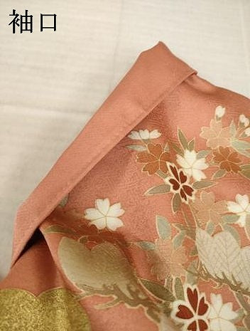 平和屋着物●訪問着 駒刺繍 流水鴛鴦花文 金彩 正絹 逸品 AABI3773ck