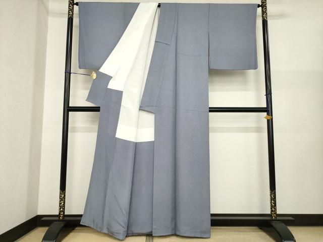 平和屋着物●伝統工芸師 服部光擴 江戸小紋 鮫小紋柄 正絹 逸品 AABI3777ck