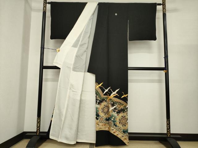平和屋着物●世界的ファッションデザイナー 山本寛斎 kansaiブランド 駒刺繍 飛鶴正倉院花文 金彩 正絹 逸品 AABI3780ck