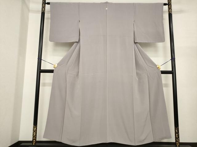平和屋着物●上質な色無地 鳩羽鼠色 正絹 逸品 AABI3796ck
