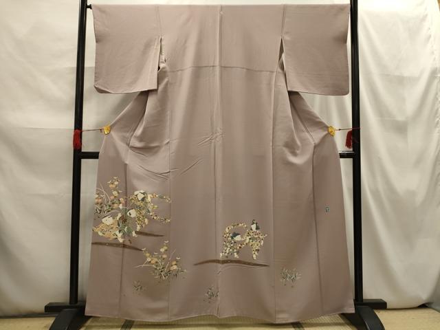 平和屋着物■豪華色留袖 作家物 童子 金銀彩 正絹 逸品 AABI3813sx