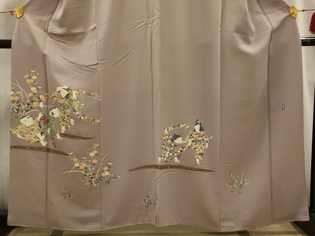 平和屋着物■豪華色留袖 作家物 童子 金銀彩 正絹 逸品 AABI3813sx