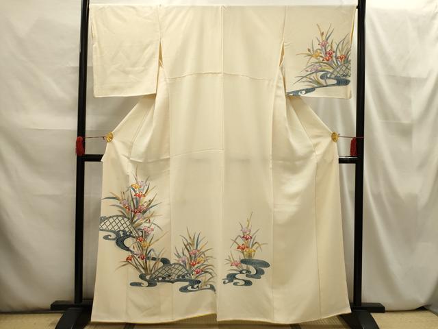 平和屋着物■訪問着 流水花籬文 正絹 逸品 AABI3814sx