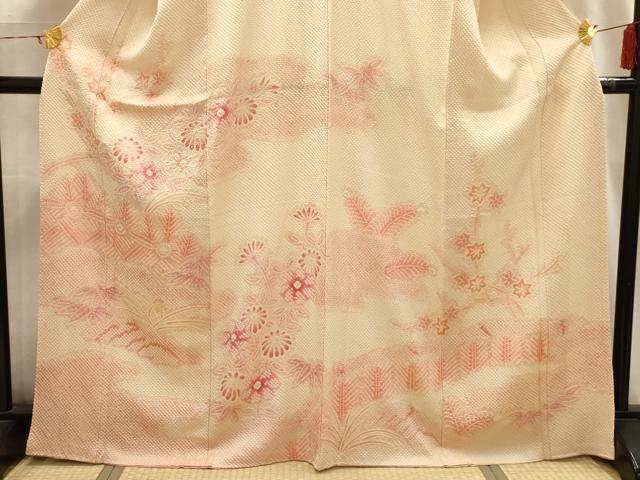 平和屋着物■訪問着 総絞り 花籬文 正絹 逸品 AABI3816sx