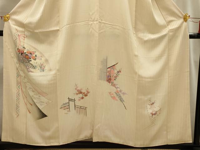 平和屋着物■訪問着 地紙花文 金彩 正絹 逸品 AABI3818sx