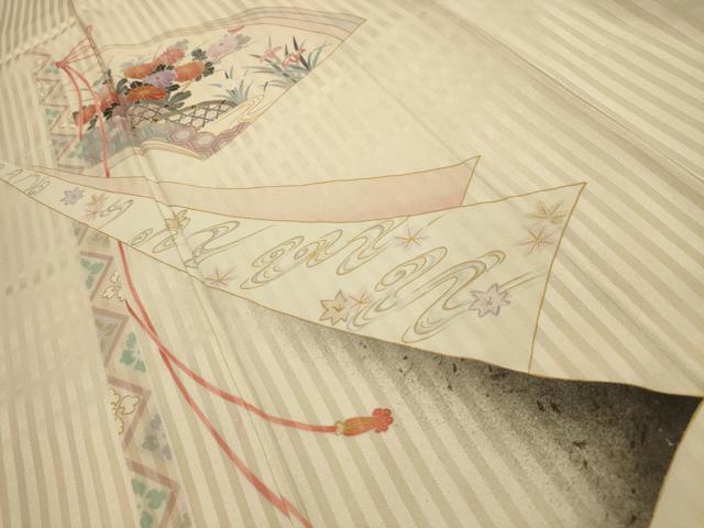 平和屋着物■訪問着 地紙花文 金彩 正絹 逸品 AABI3818sx
