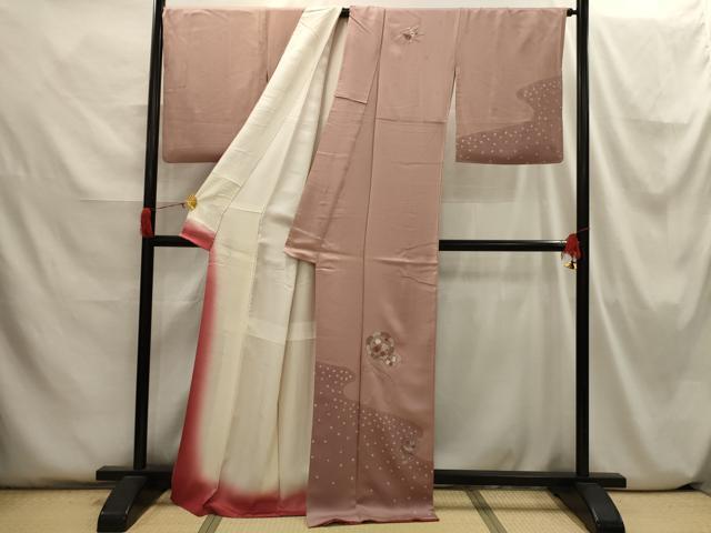 平和屋着物■訪問着 刺繍 花鏡裏文 金糸 正絹 逸品 AABI3826sx