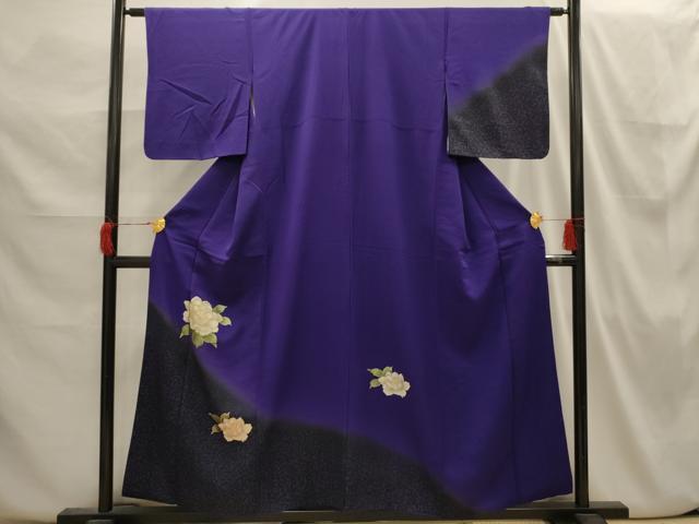 平和屋着物□訪問着 草花文 暈し染め 正絹 逸品 AABI3839sx