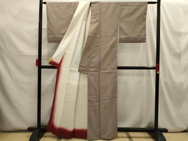 平和屋着物■上質な小紋 間道 正絹 逸品 AABI3850sx