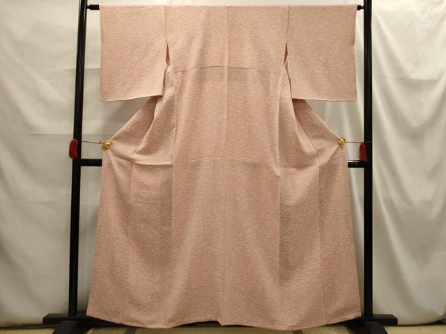 平和屋着物■上質な小紋 草花文 金彩 鬼しぼ縮緬 正絹 逸品 AABI3862sx