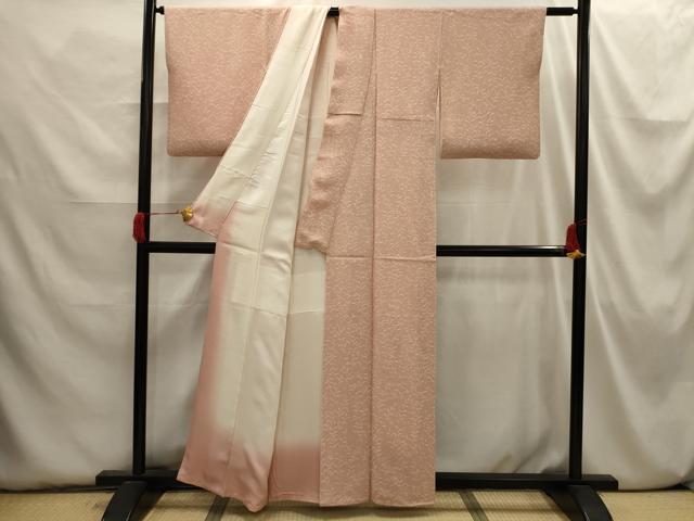 平和屋着物■上質な小紋 草花文 金彩 鬼しぼ縮緬 正絹 逸品 AABI3862sx