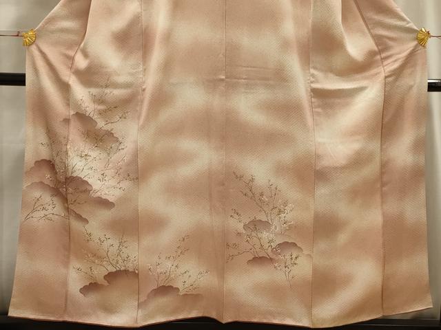 平和屋着物■訪問着 枝花文 暈し染め 金彩 正絹 逸品 AABI3869sx