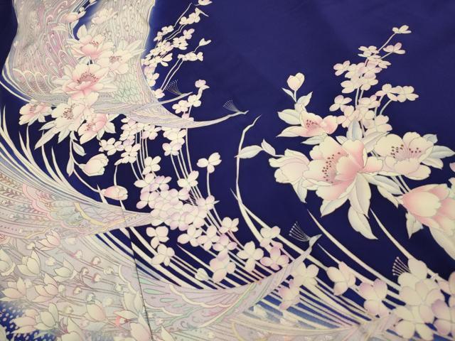 平和屋着物■豪華振袖 孔雀花文 暈し染め 金銀彩 正絹 逸品 AABK0387ck