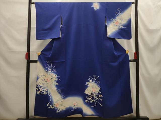 平和屋着物□訪問着 流水扇面花文 暈し染め 正絹 逸品 AABI3881sx