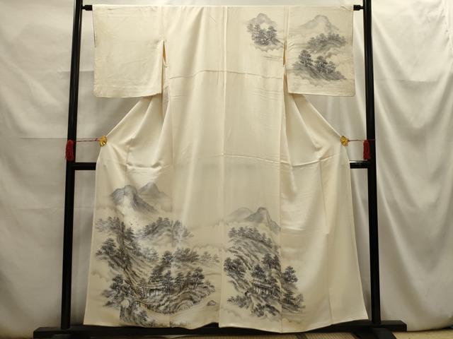 平和屋着物■訪問着 風景文 暈し染め 正絹 逸品 AABI3896sx