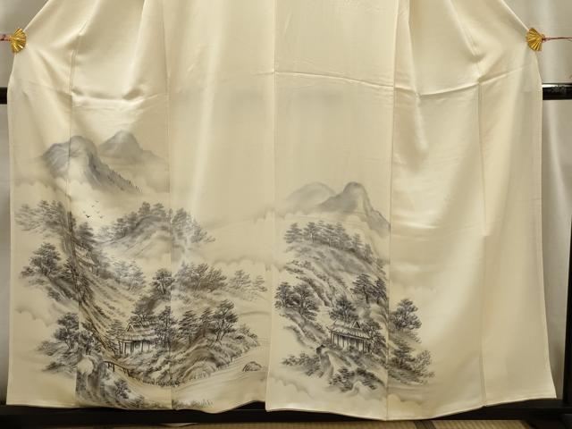 平和屋着物■訪問着 風景文 暈し染め 正絹 逸品 AABI3896sx