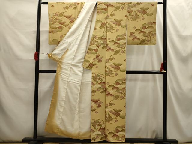 平和屋着物■上質な小紋 飛鶴梅松文 正絹 逸品 AABI3901sx