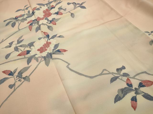 平和屋着物■訪問着 枝花文 暈し染め 正絹 逸品 AABI3909sx