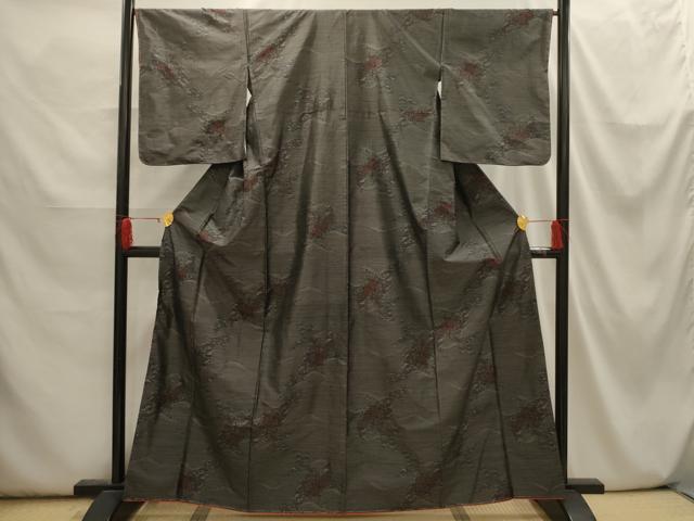 平和屋着物■本場大島紬 風景文 正絹 逸品 AABI3913sx