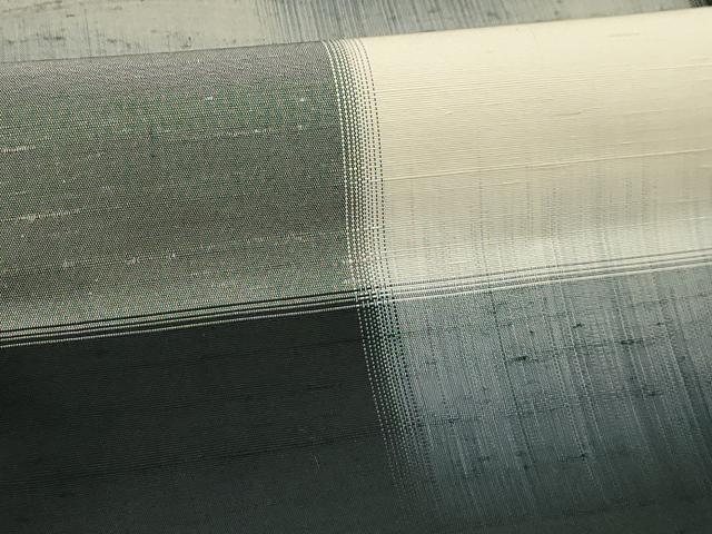 平和屋着物■上質な紬 変わり格子 正絹 逸品 AABI3941sx