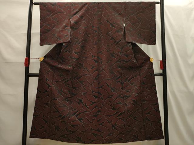 平和屋着物■上質な紬 抽象文様 正絹 逸品 AABI3942sx