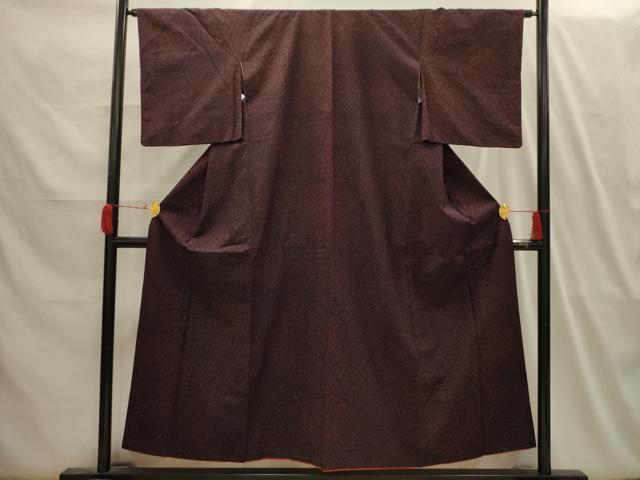 平和屋着物■上質な紬 裂取り吉祥文 正絹 逸品 AABI3948sx
